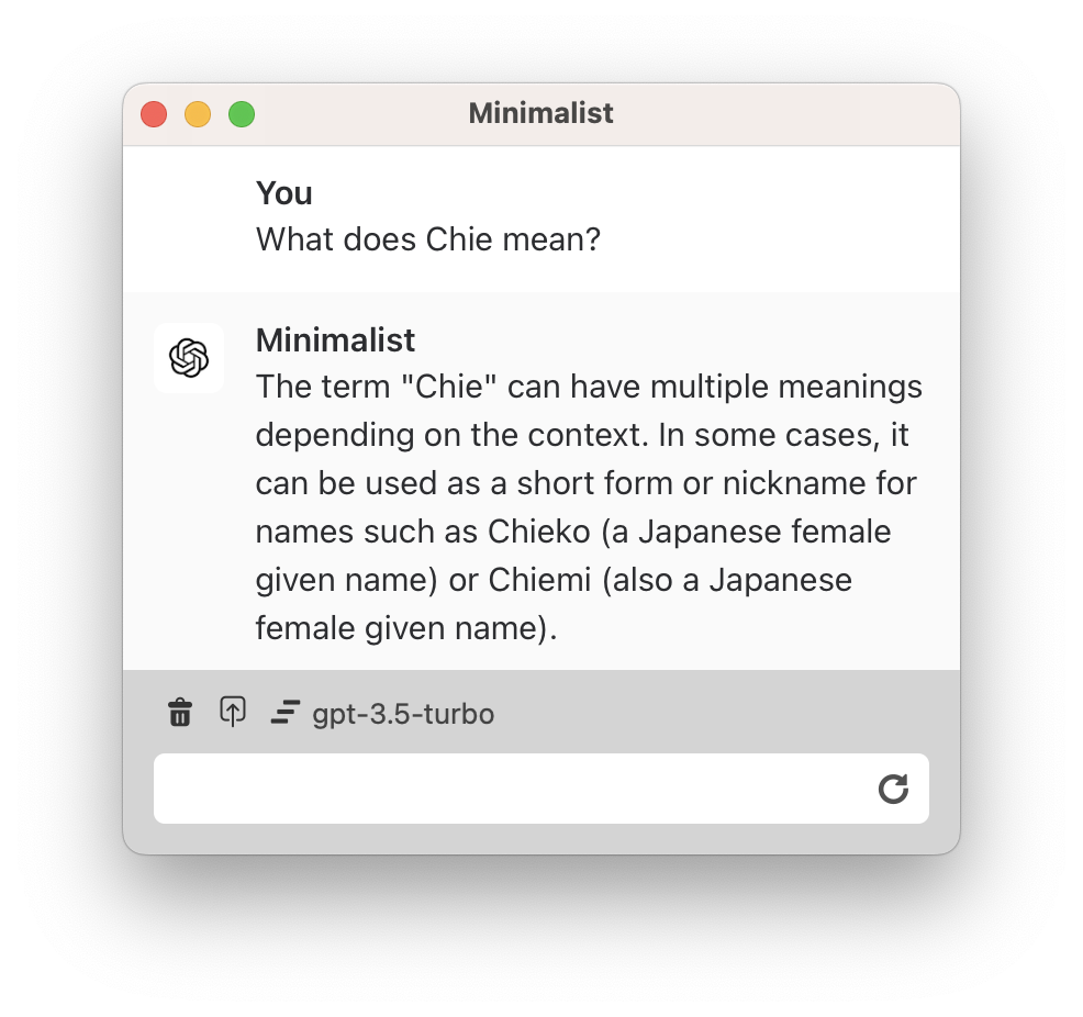 Minimal Chat Interface